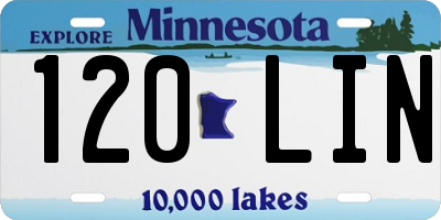 MN license plate 120LIN