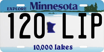MN license plate 120LIP