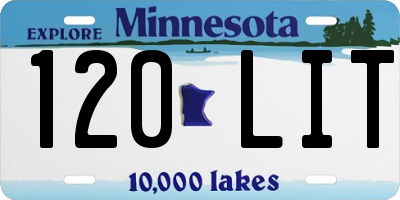 MN license plate 120LIT