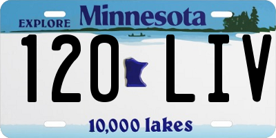 MN license plate 120LIV