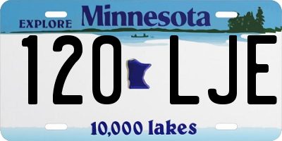 MN license plate 120LJE