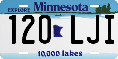 MN license plate 120LJI