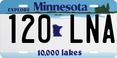 MN license plate 120LNA