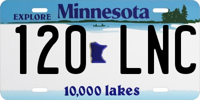 MN license plate 120LNC