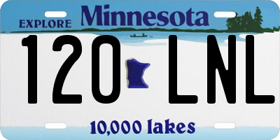 MN license plate 120LNL