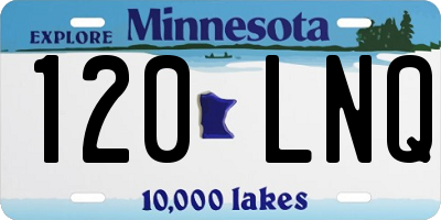 MN license plate 120LNQ