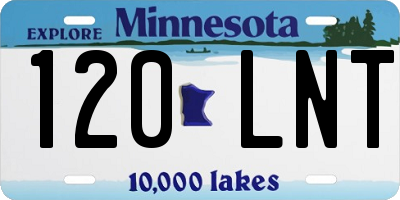 MN license plate 120LNT