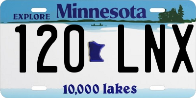 MN license plate 120LNX