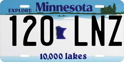 MN license plate 120LNZ