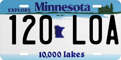 MN license plate 120LOA