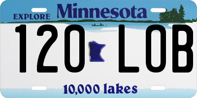 MN license plate 120LOB