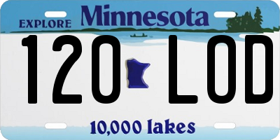 MN license plate 120LOD