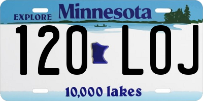 MN license plate 120LOJ