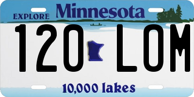 MN license plate 120LOM