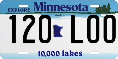 MN license plate 120LOO