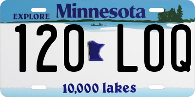 MN license plate 120LOQ