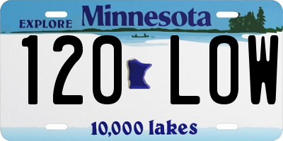 MN license plate 120LOW