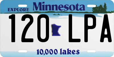 MN license plate 120LPA