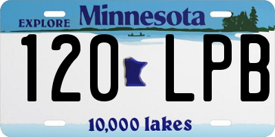 MN license plate 120LPB