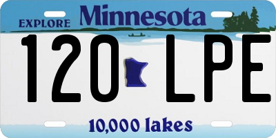 MN license plate 120LPE