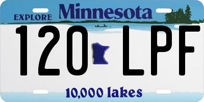MN license plate 120LPF