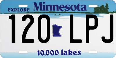 MN license plate 120LPJ