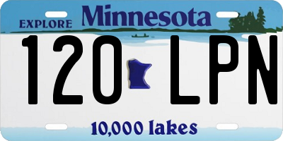 MN license plate 120LPN