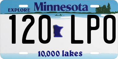 MN license plate 120LPO