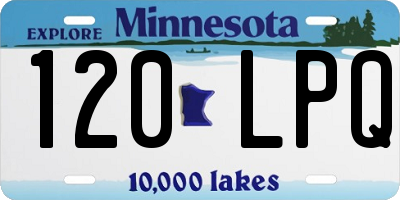 MN license plate 120LPQ