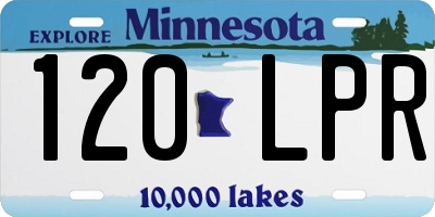 MN license plate 120LPR