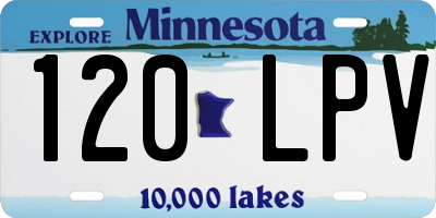 MN license plate 120LPV
