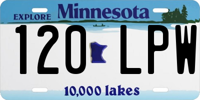 MN license plate 120LPW