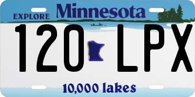 MN license plate 120LPX