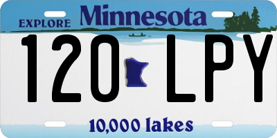 MN license plate 120LPY