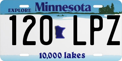MN license plate 120LPZ