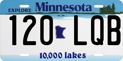 MN license plate 120LQB