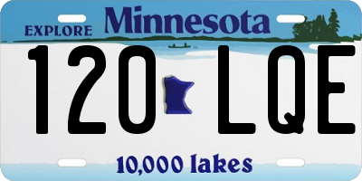 MN license plate 120LQE