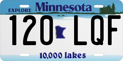 MN license plate 120LQF