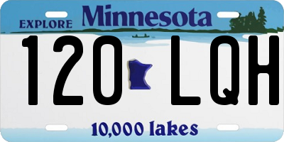 MN license plate 120LQH