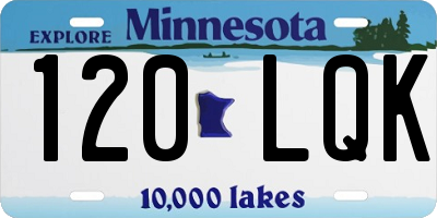 MN license plate 120LQK
