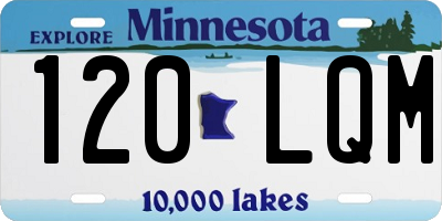 MN license plate 120LQM