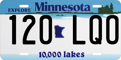 MN license plate 120LQO