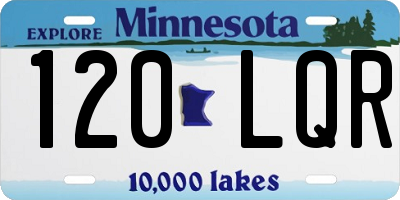 MN license plate 120LQR
