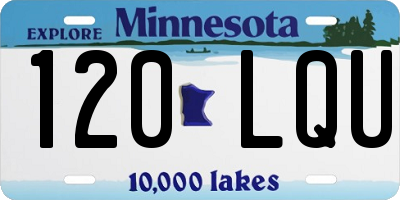 MN license plate 120LQU