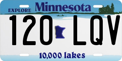 MN license plate 120LQV