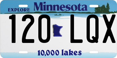 MN license plate 120LQX