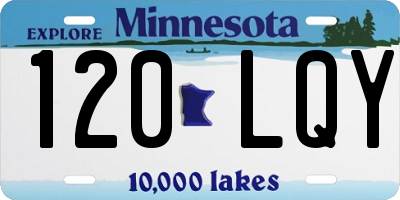 MN license plate 120LQY