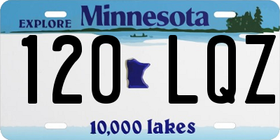 MN license plate 120LQZ
