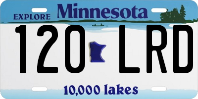 MN license plate 120LRD