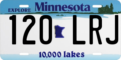 MN license plate 120LRJ